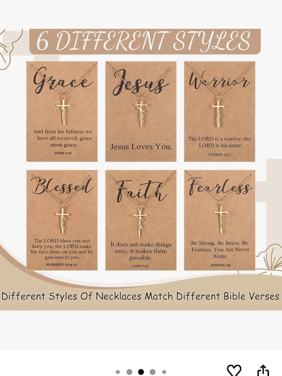 Jewelry - Gold Cross Pendant Necklace (Multiple Styles, Choose 1)